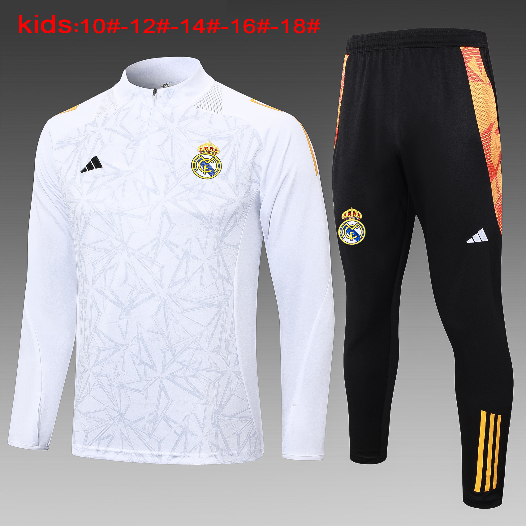 24-25 Real Madrid Kids Long Sleeve Training Suit Yupoo