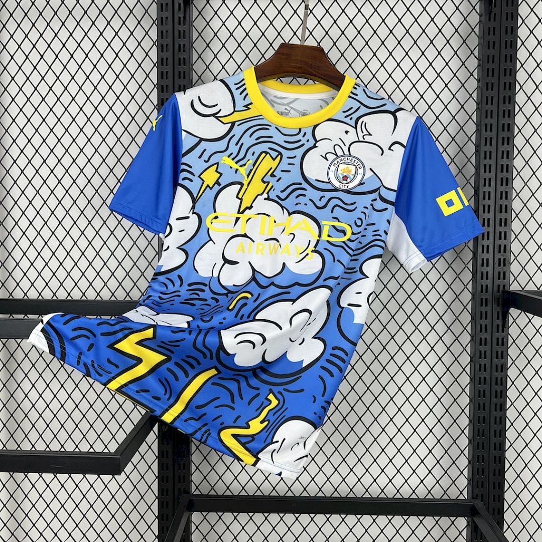 Manchester City 2025/26 Concept version blue and white Jersey S-XXL