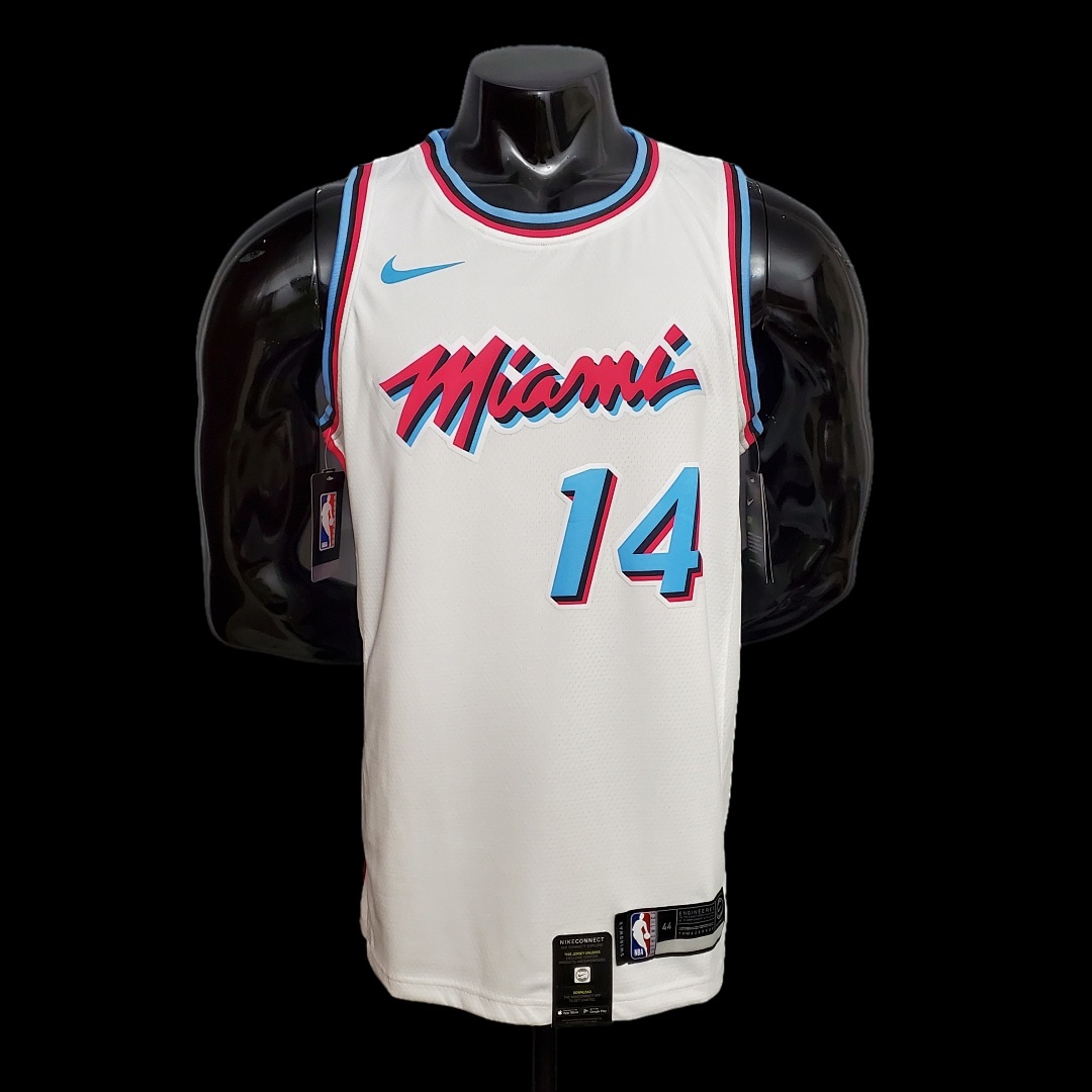 HERRO#14 Miami Heat V-neck White NBA jersey Size:S-XXL Nike connect recognition