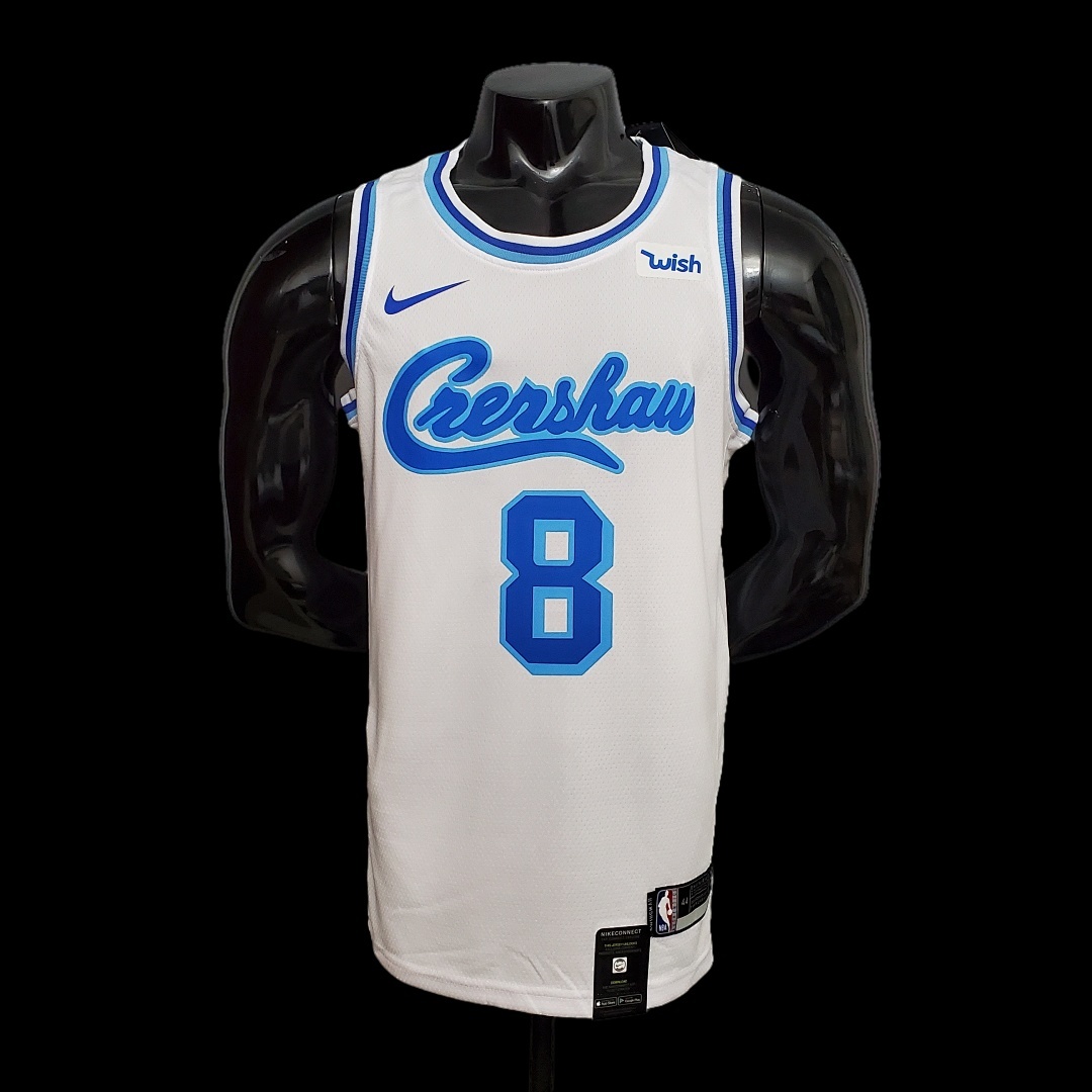 new Bryant #8 Lakers white NBA jersey Size:XS-XXL Nike connect recognition