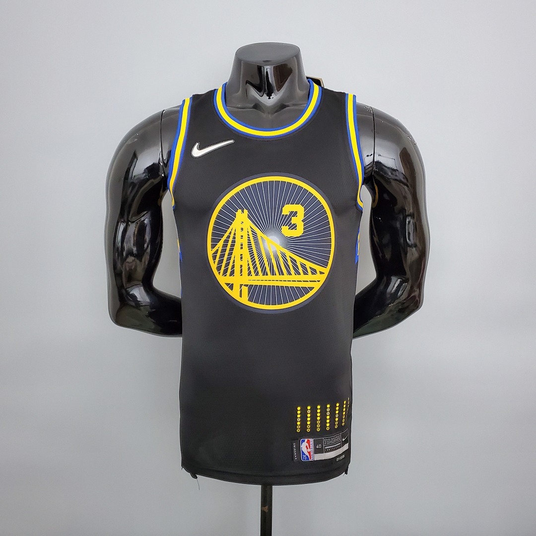 2022 75th Anniversary Poole #3 Warriors City Edition Black NBA Jersey S-XXL