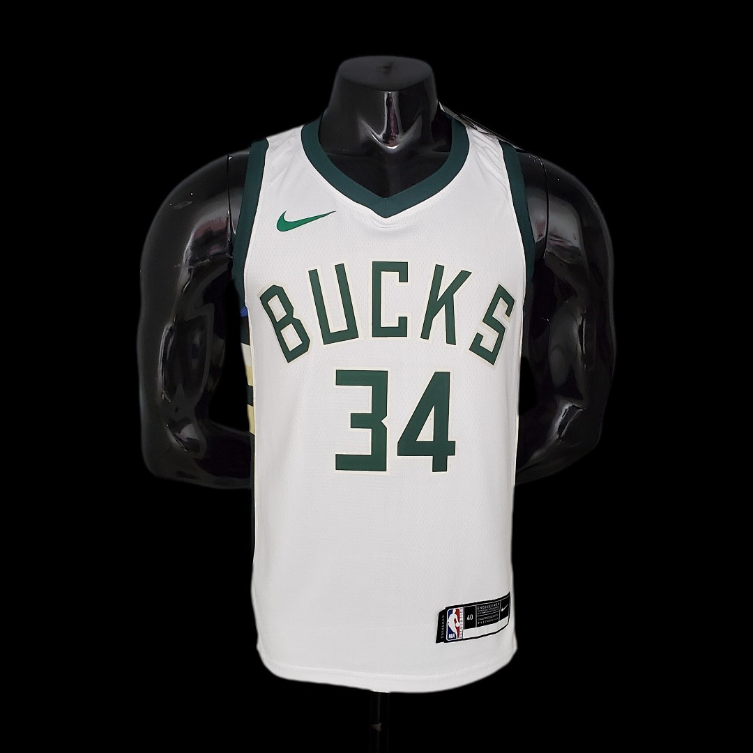2021 Antetokounmpo #34 BUCKS Home White NBA Jersey S-XXL