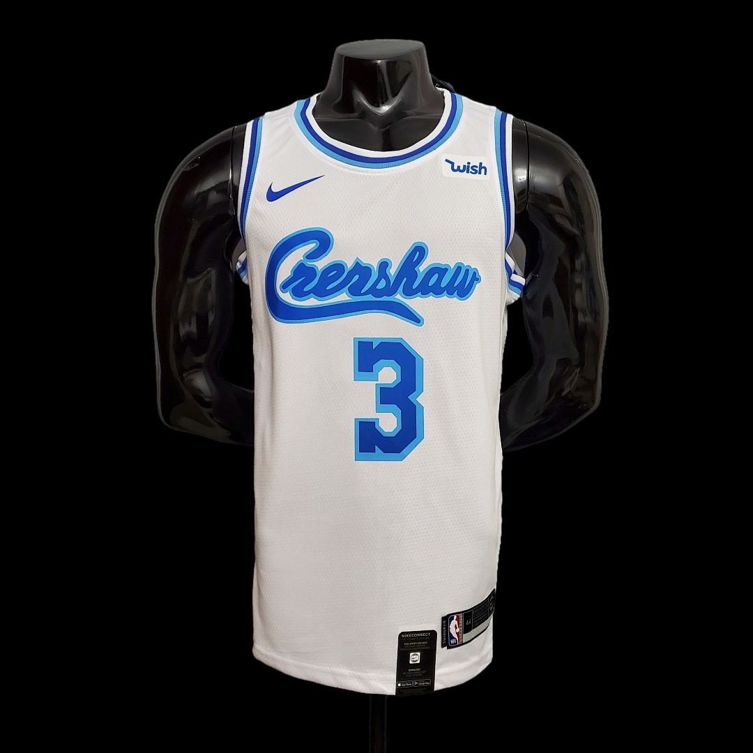 new DAVIS#3 Lakers white NBA jersey Size:XS-XXL Nike connect recognition