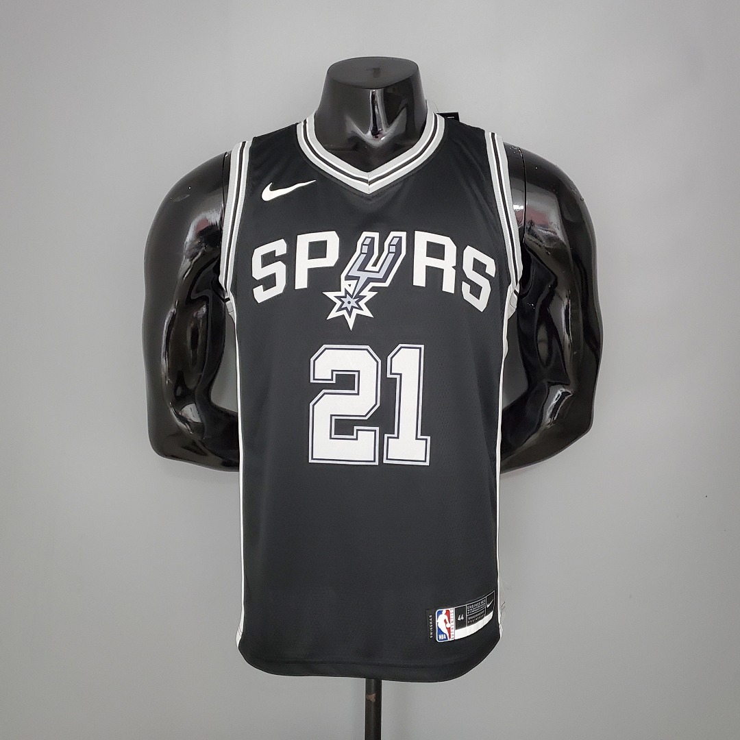 DUNCAN#21 Spurs Black NBA Jersey S-XXL