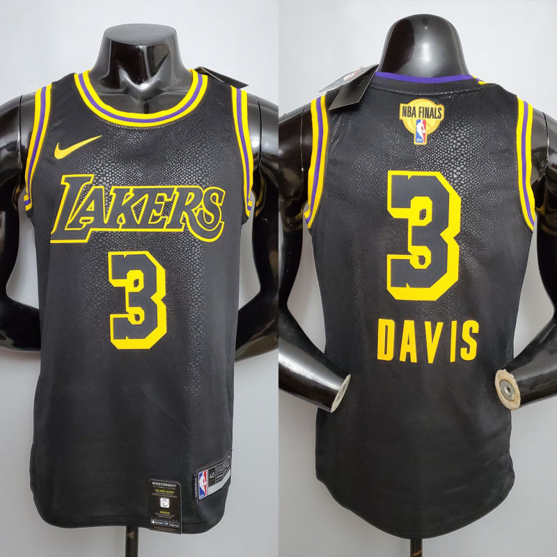 New DAVIS #3 Lakers black NBA jersey Size XS-XXL