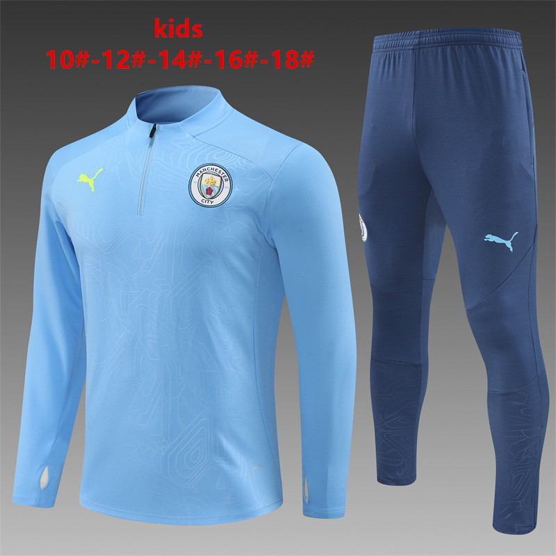 24-25 Manchester City Kids Long Sleeve Training Suit Yupoo