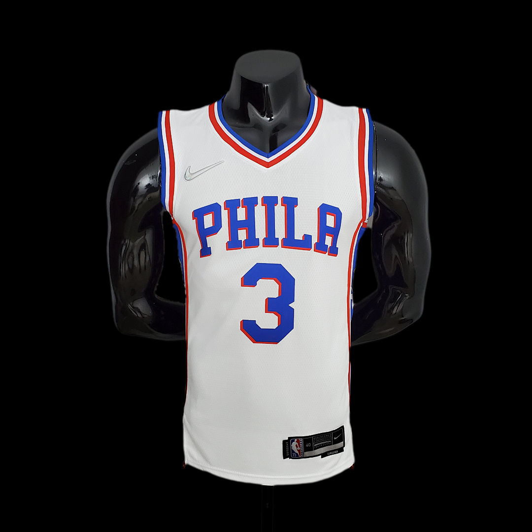 75th Anniversary Philadelphia 76ers IVERSON#3 White NBA Jersey S-XXL
