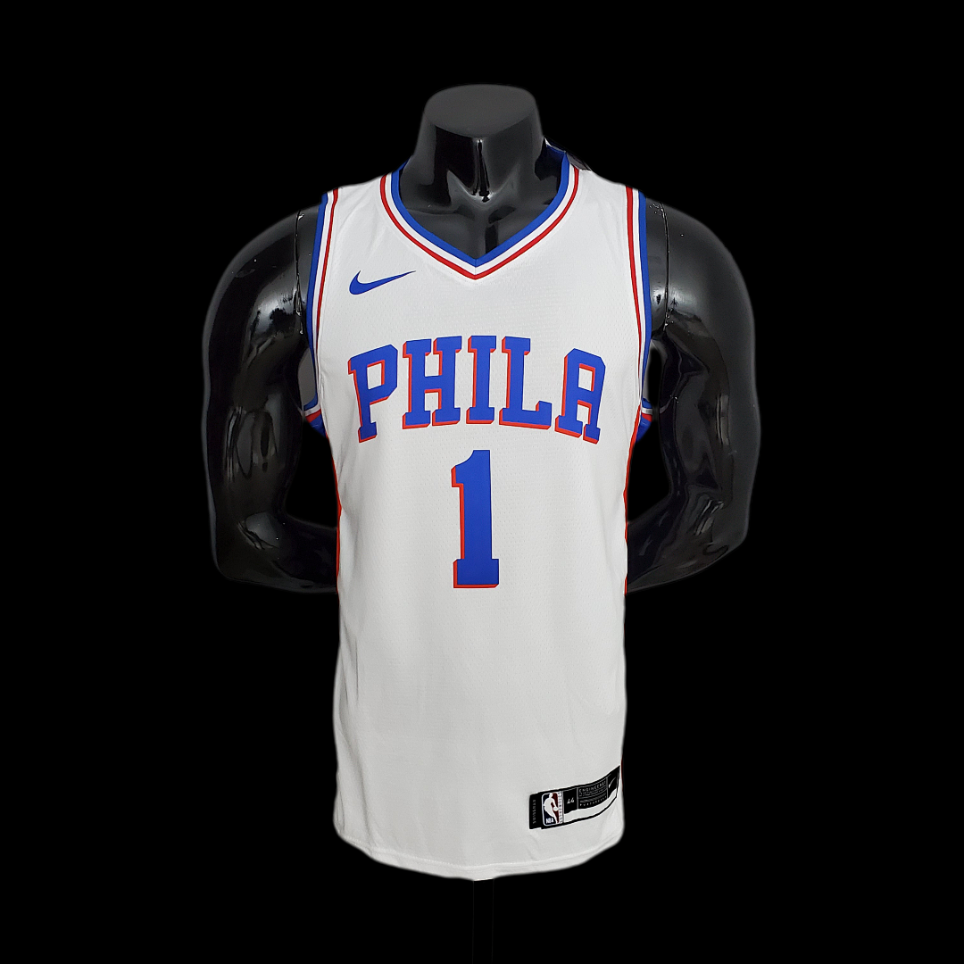 76ers Harden #1 V-Neck White S-XXL