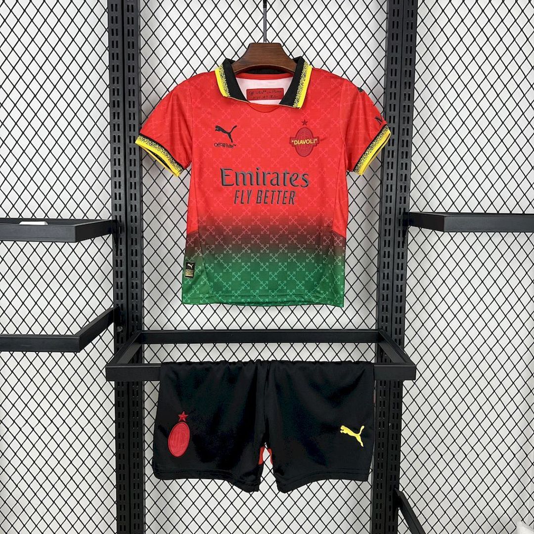 AC Milan 2025/26 Co-Branded Red Edition Kids Kit