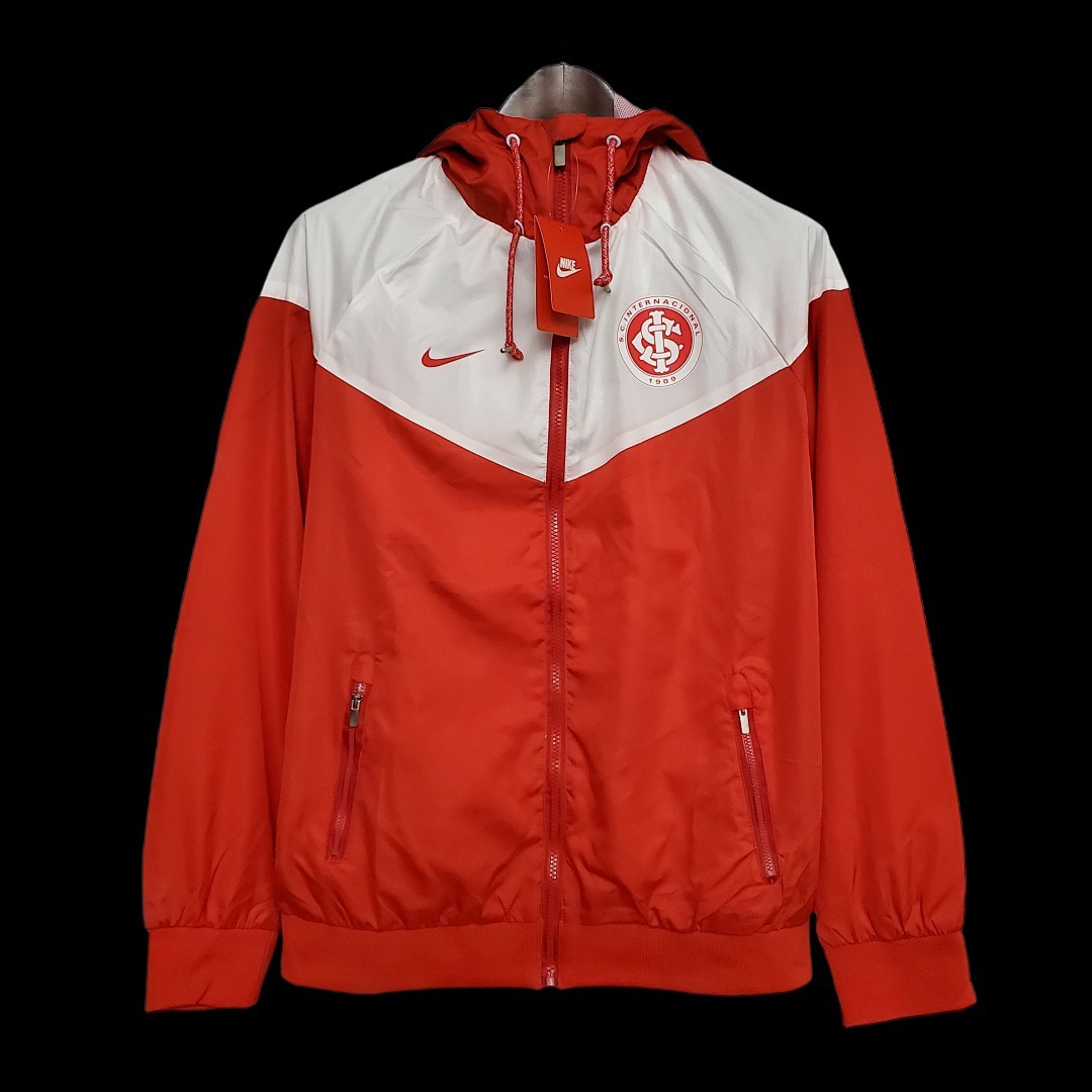 Windbreaker Brazil International Red and White S-2XL
