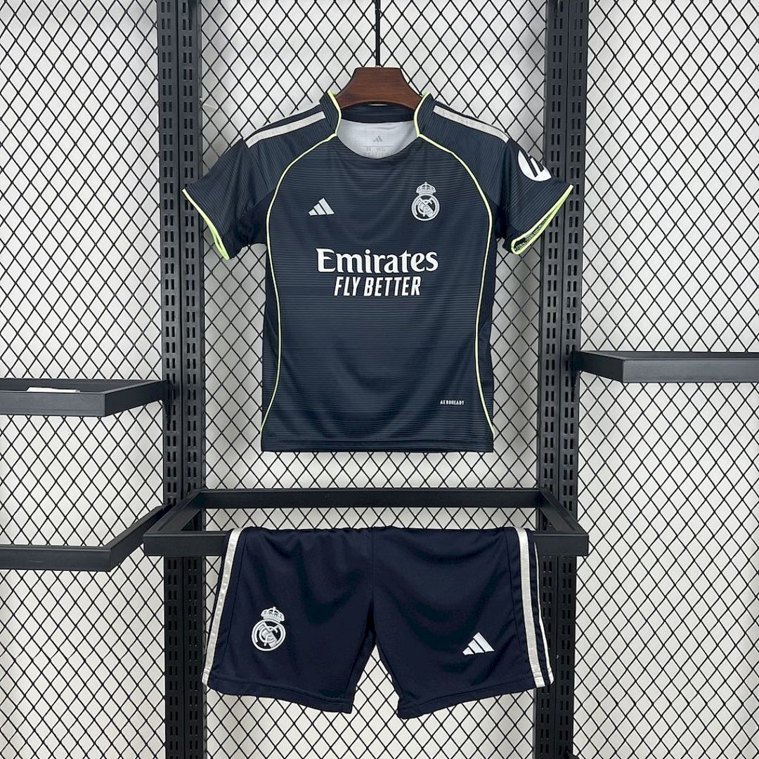 Real Madrid 2025/26 Away Kids Kit