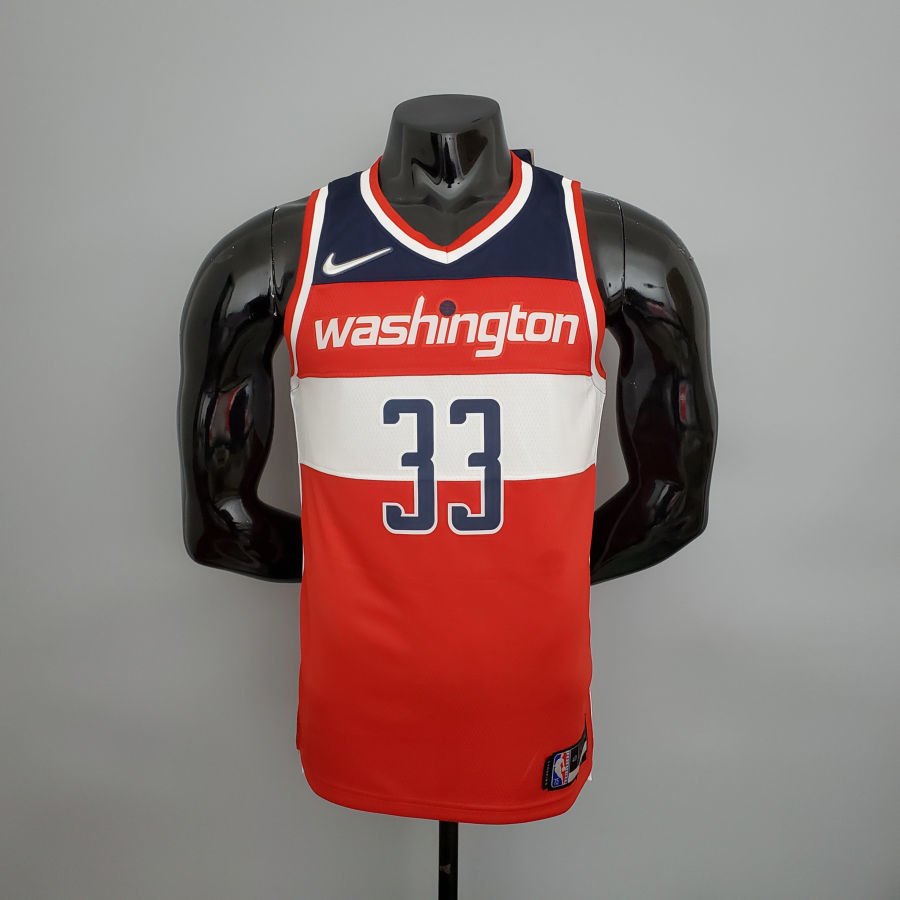 75th Anniversary Kuzma #33 Wizards Red, White and Blue NBA Jersey S-XXL