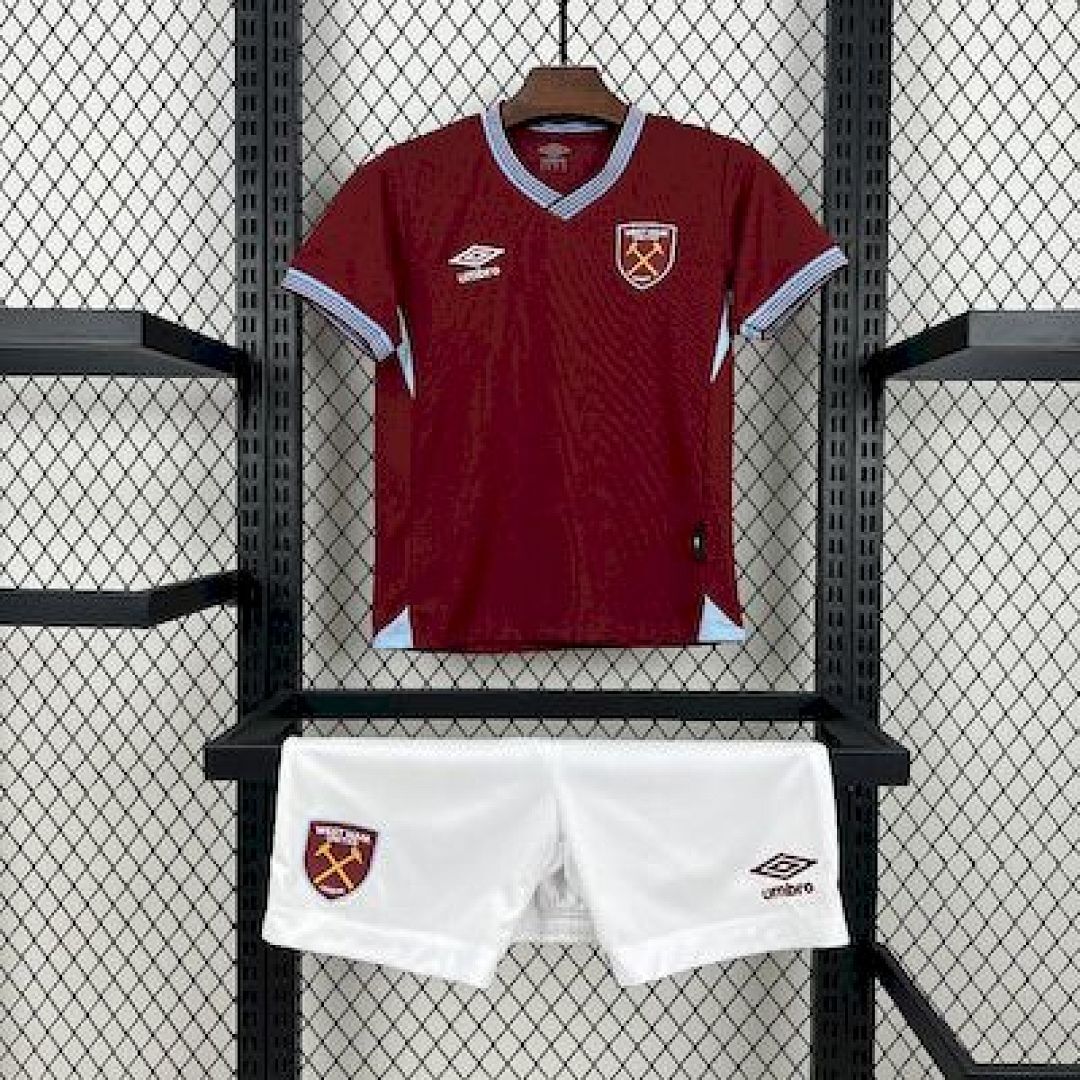 West Ham United 2025/26 Home Jersey Kids Kit