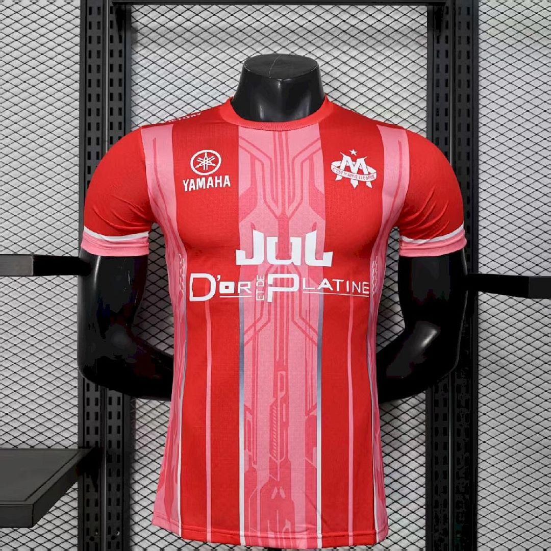 Men’s Olympique Marseille 2025/26 Red Jersey Player Version
