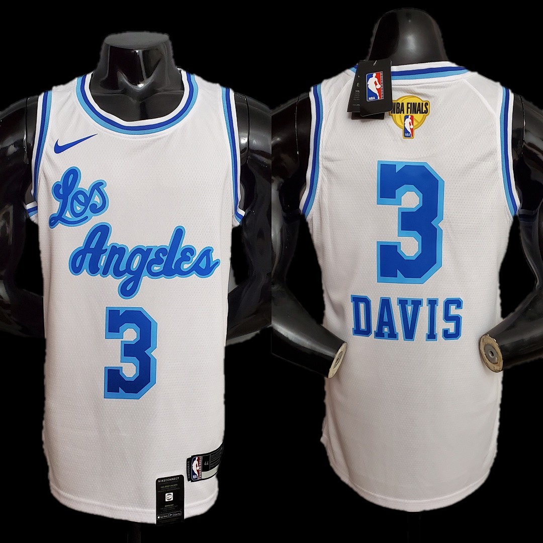 Retro night DAVIS #3 Lakers White NBA jersey Size:XS-XXL Nike connect recognition