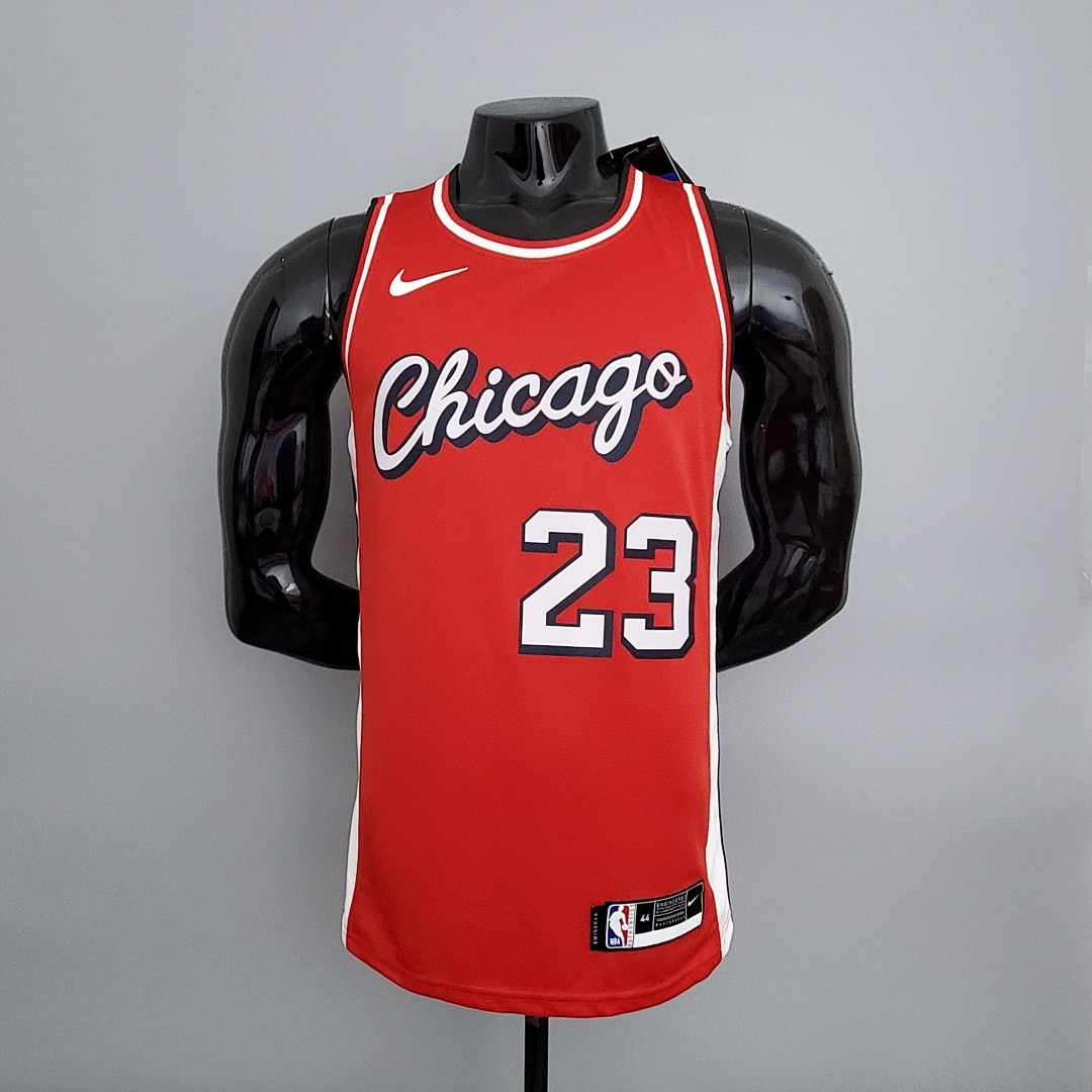 2022 Bulls Jordan #23 City Edition Red NBA Jersey S-XXL