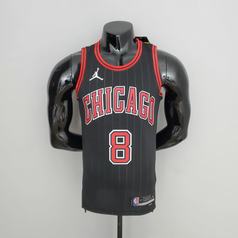 75th Anniversary LaVine#8 Bulls Flyers Black NBA Jersey S-XXL