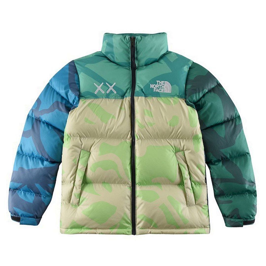 TNF X KAWS Retro 1996 Nuptse Green Jacket