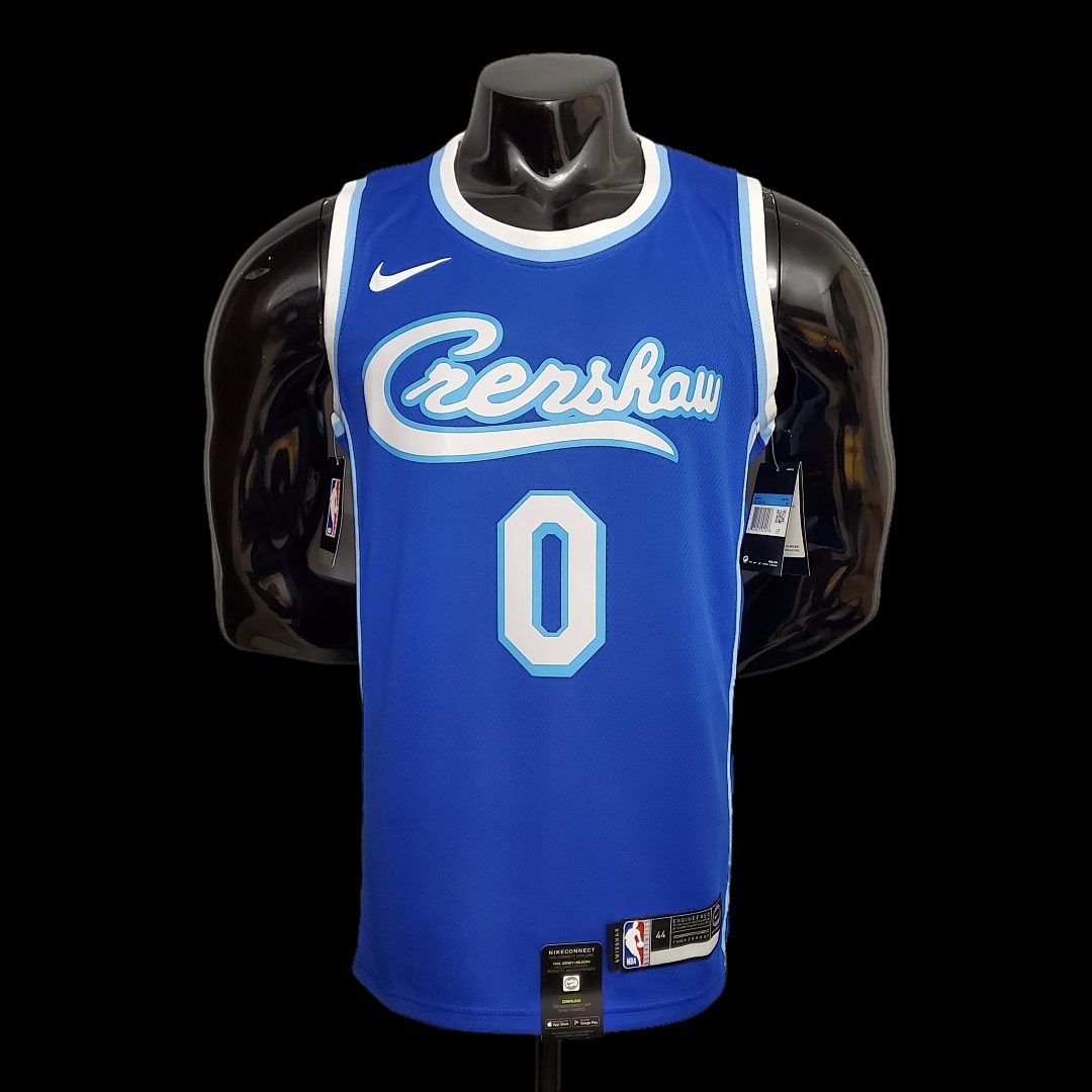 new KUZMA #0 Lakers blue NBA jersey Size:XS-XXL Nike connect recognition
