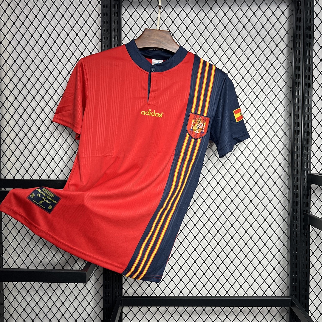 Spain 1996 Home Retro Jersey