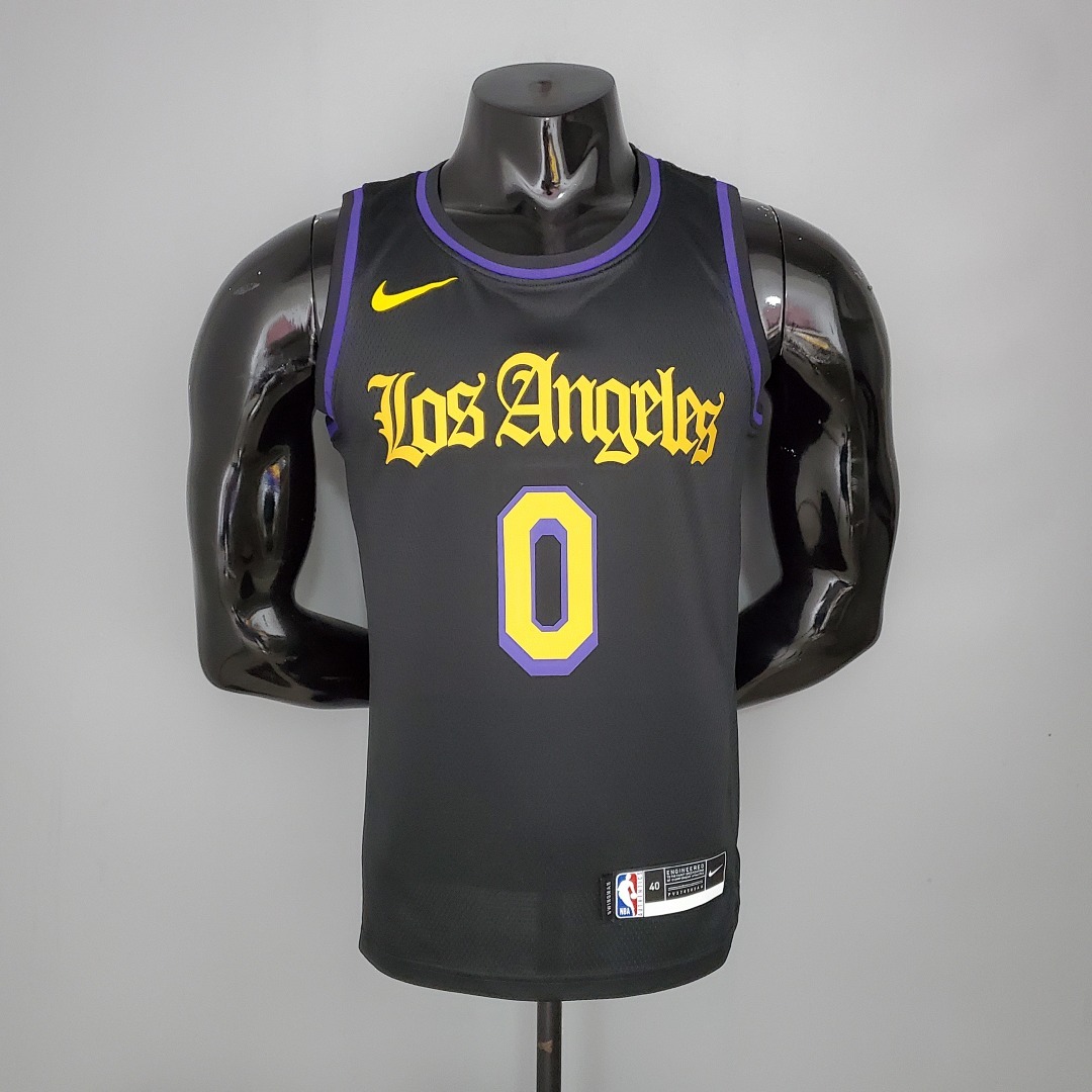 2021 YOUNG#0 Los Angeles Lakers Black Latin Black NBA Jersey S-XXL