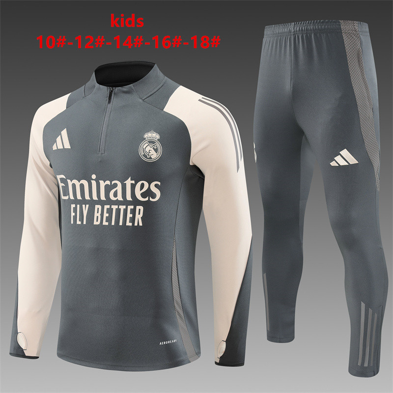 24-25 Real Madrid Kids Long Sleeve Training Suit Yupoo