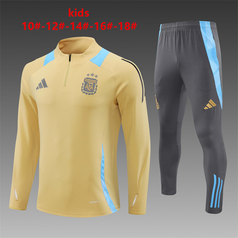 2024 Argentina Kids Long Sleeve Training Suit Yupoo