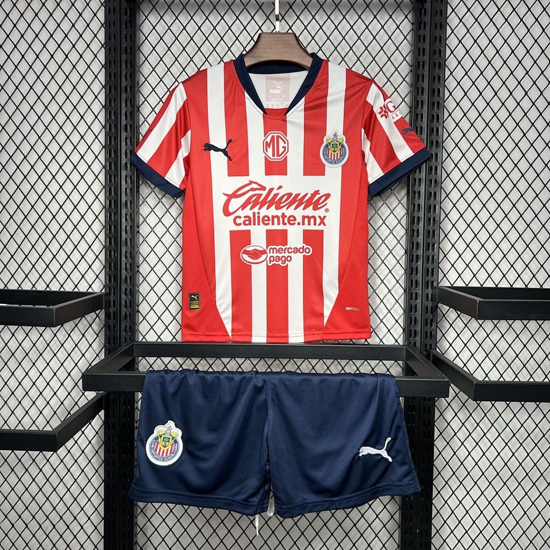Chivas 2024/25 Home Kids Kit