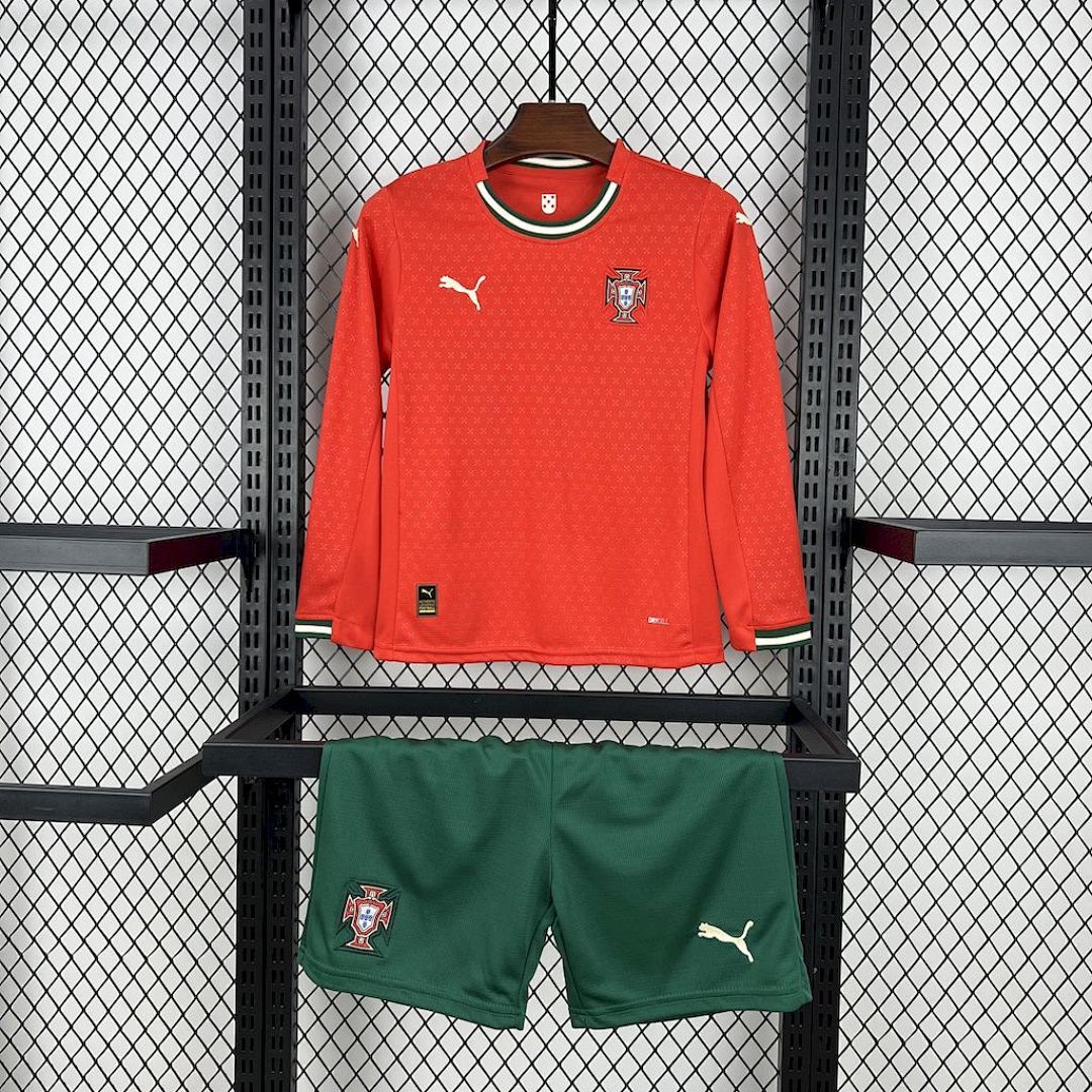 Portugal 2025/26 Home Long Sleeves Kids Kit