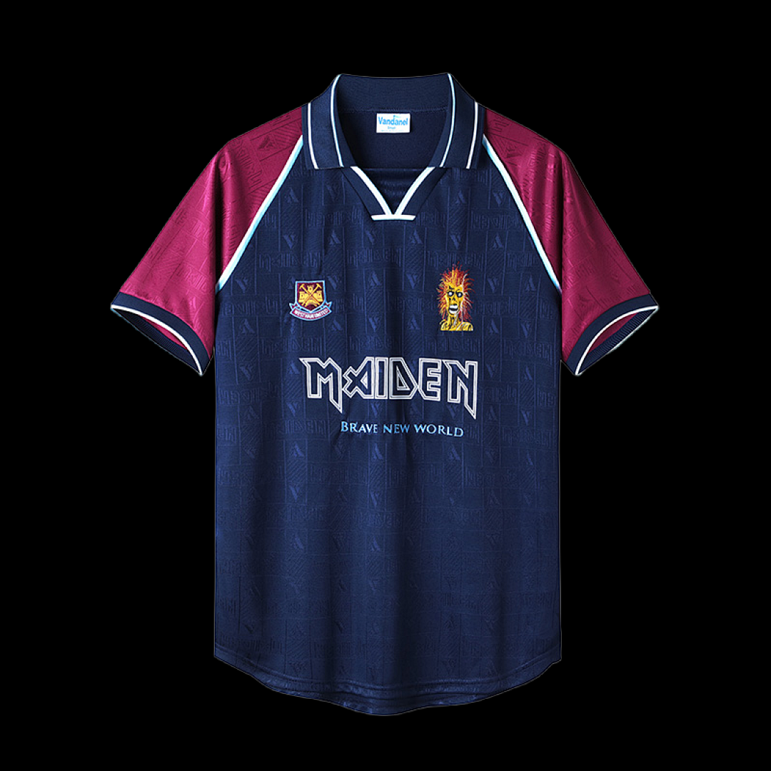 Retro 1999 -2001 West Ham x Iron Maiden Home S-XXL