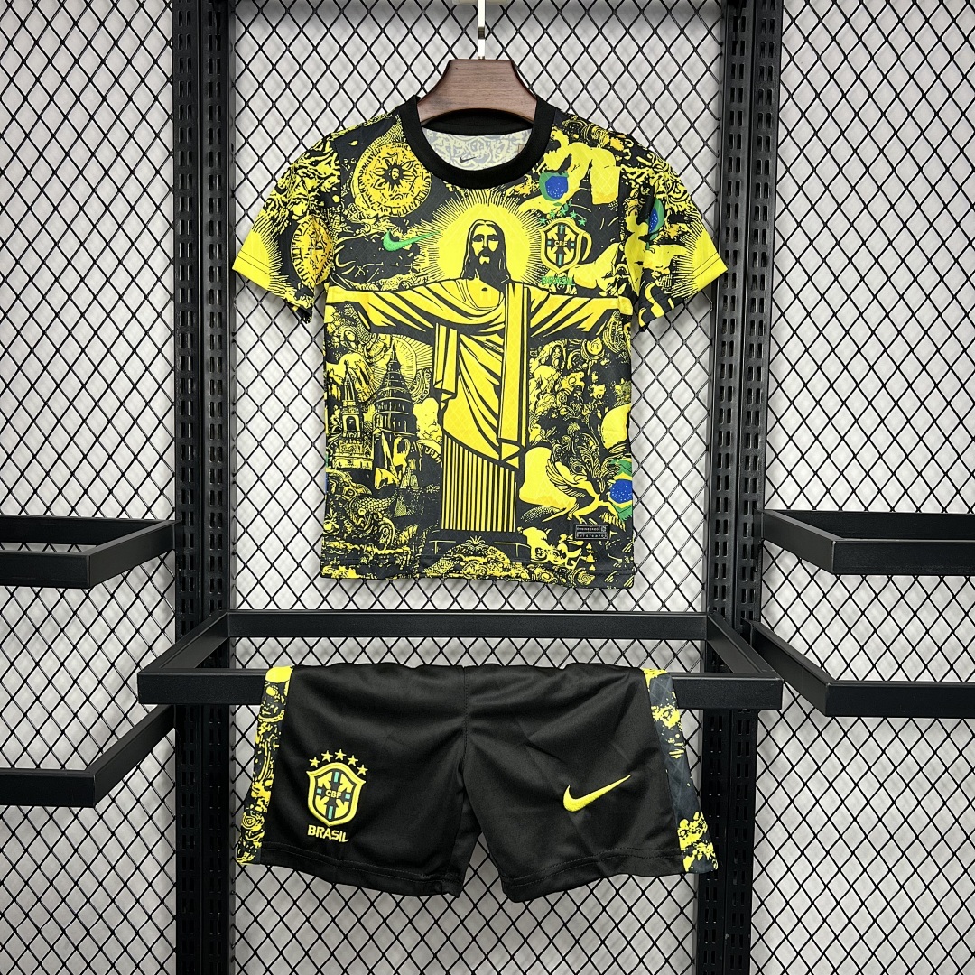 Brazil 2024/25 Special Edition Yellow Kids Kit