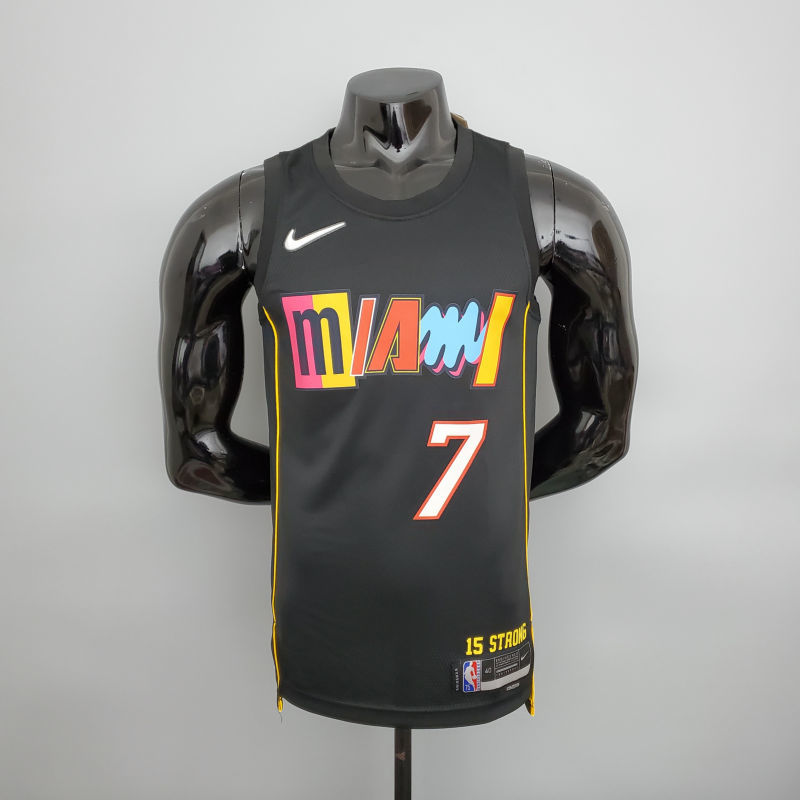 2022 season Lowry #7 Heat City Edition Black NBA Jersey S-XXL