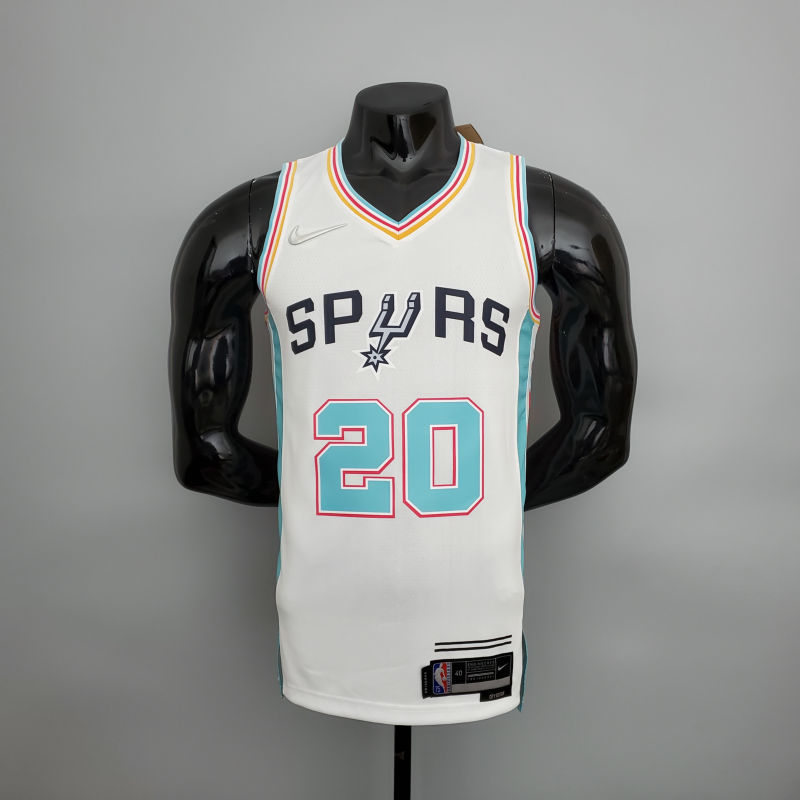 2022 season Ginobili #20 Spurs City Edition White NBA Jersey S-XXL
