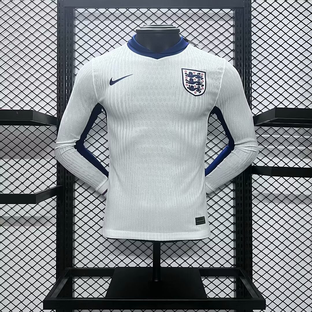 England 2024/25 Euro Home Long Sleeves Jersey – Player Version
