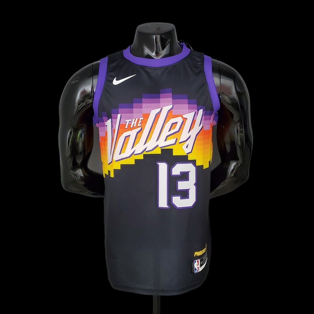New NASH#13 Suns City Edition Black NBA Jersey S-XXL
