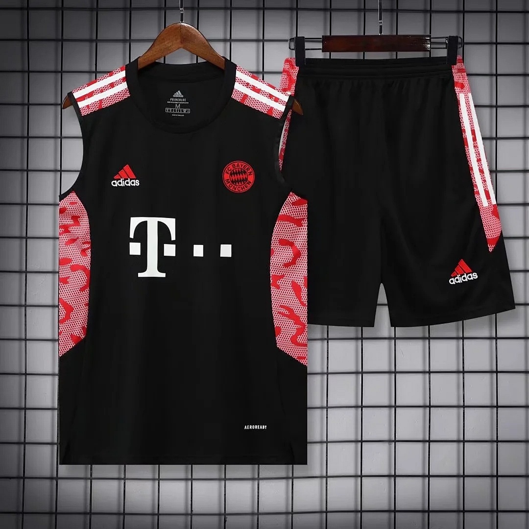 22/23 Bayern Munich pre-match training suit black vest S-XXL