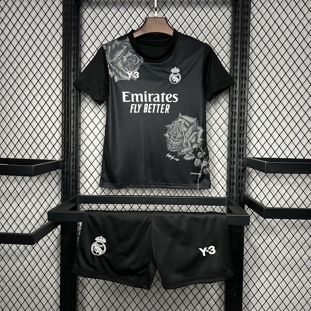 Real Madrid 2024/25 Y3 Rose Special Edition black Kids Kit
