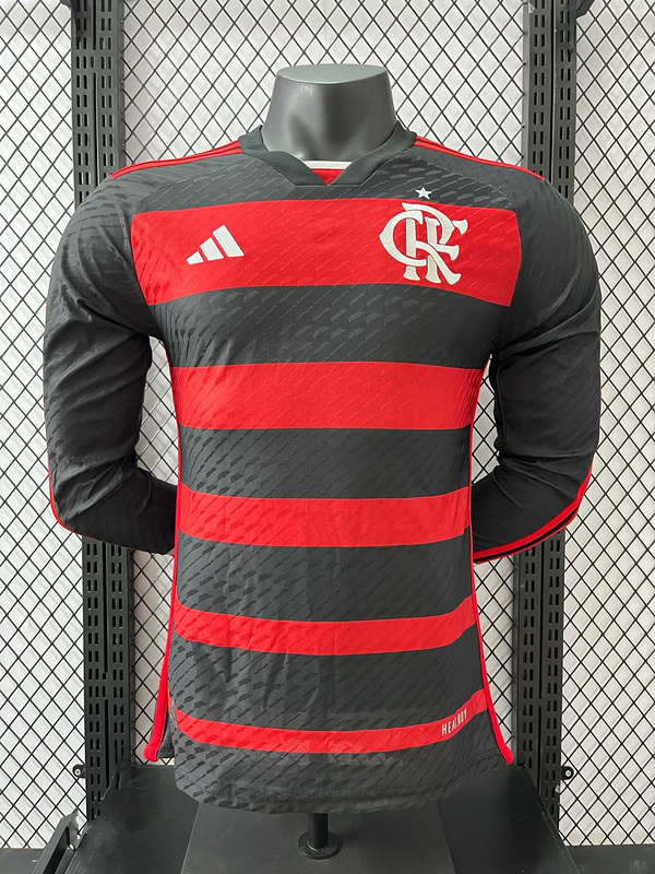 24-25 Flamengo Home Player Long Sleeve Soccer Jerseys Yupoo