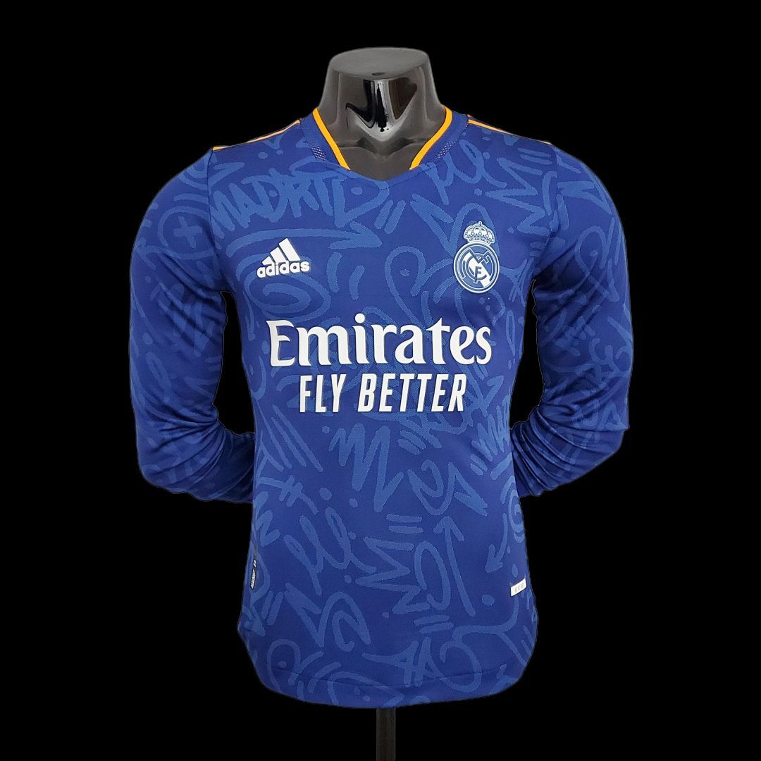 21/22 player version long sleeve Real Madrid away S-XXL