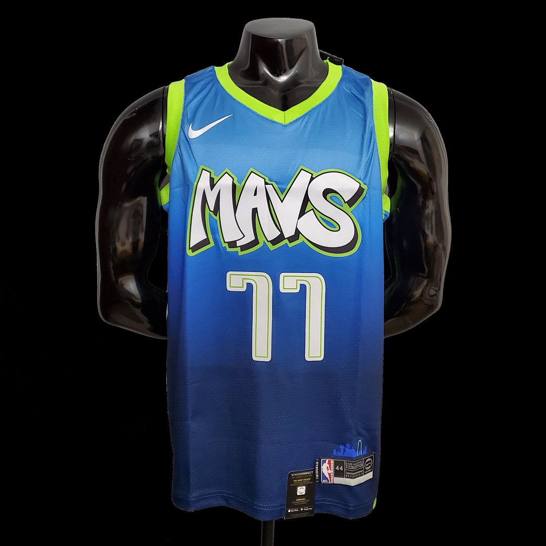 DONCIC#77 Dallas Mavericks blue idol NBA jersey SizeXS-XXL Nike connect recognition