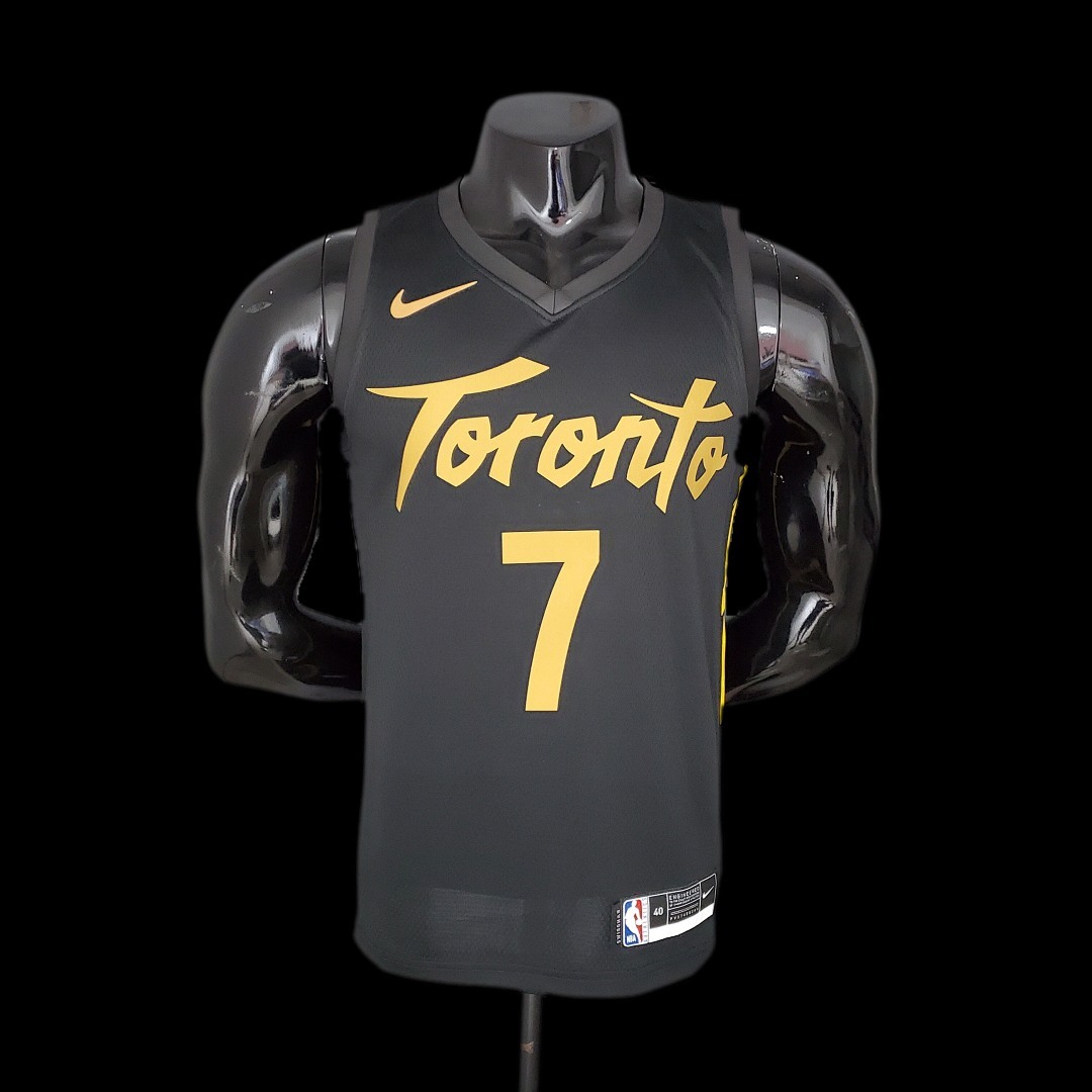 2021 season LOWRY#7 Raptors black gold NBA Jersey S-XXL