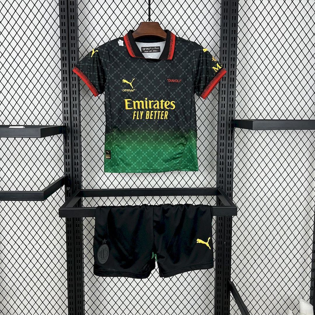 AC Milan 2025/26 Co-Branded Black Edition Kids Kit