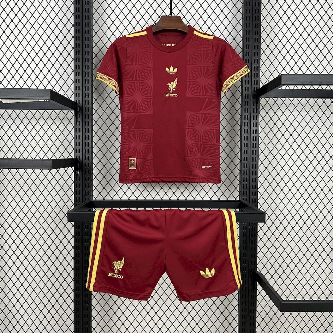 Mexico 2025/26 Gold- Red Kids Kit