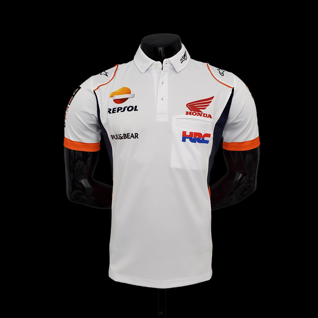 F1 Formula One Honda White S-5XL