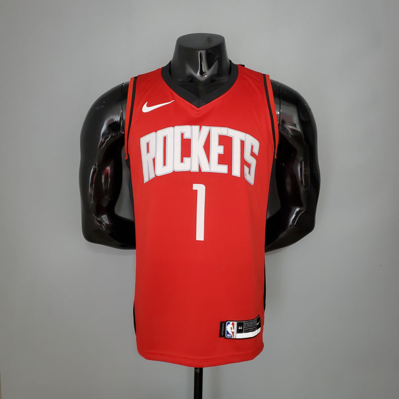 2021 McGRADY#1 Rockets Red NBA Jersey S-XXL