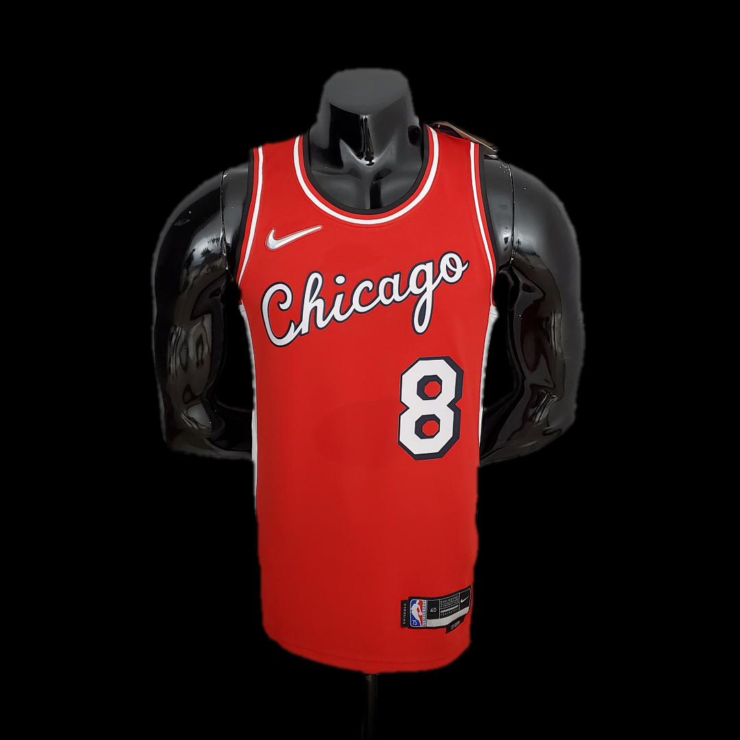 75th Anniversary 2022 Season Chicago Bulls LAVINE#8 City Edition Red NBA Jersey S-XXL