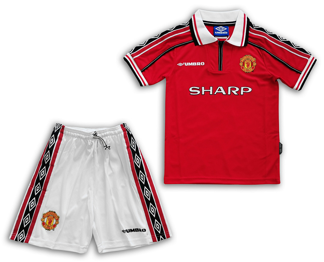 Retro 1998/99 M-u home kids S-2XL