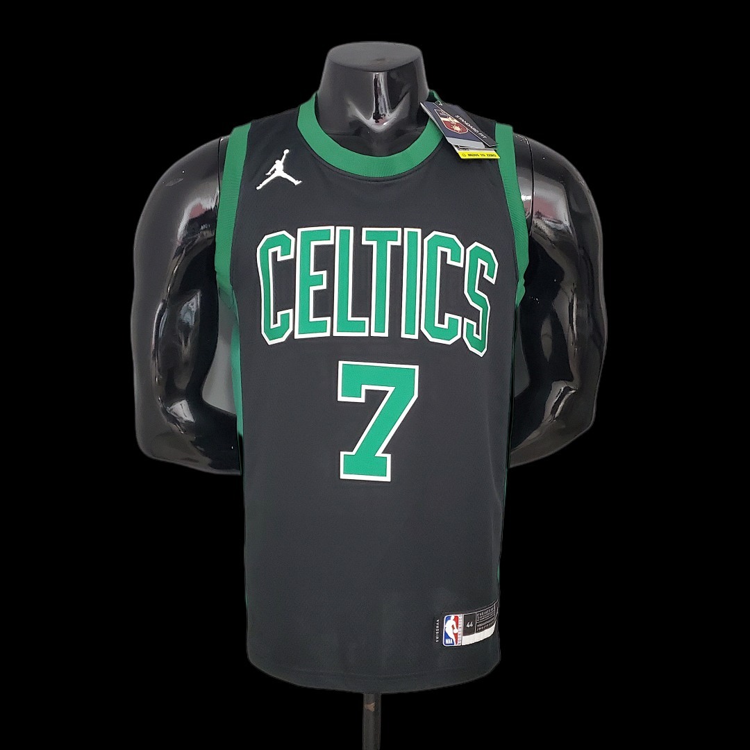 BROWN#7 Celtics White Jordan theme black NBA jersey Size:S-XXL