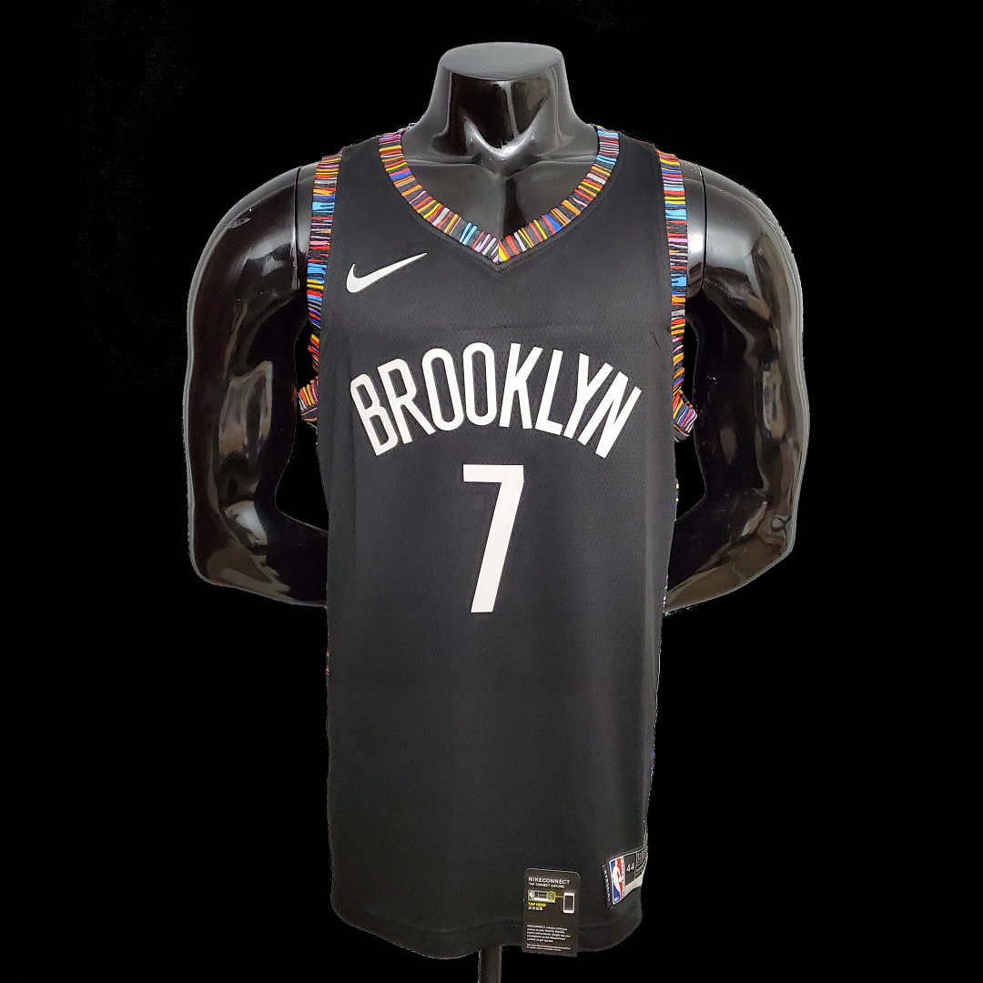 Durant #7 Brooklyn Nets City version black NBA jersey SizeXS-XXL Nike connect recognition