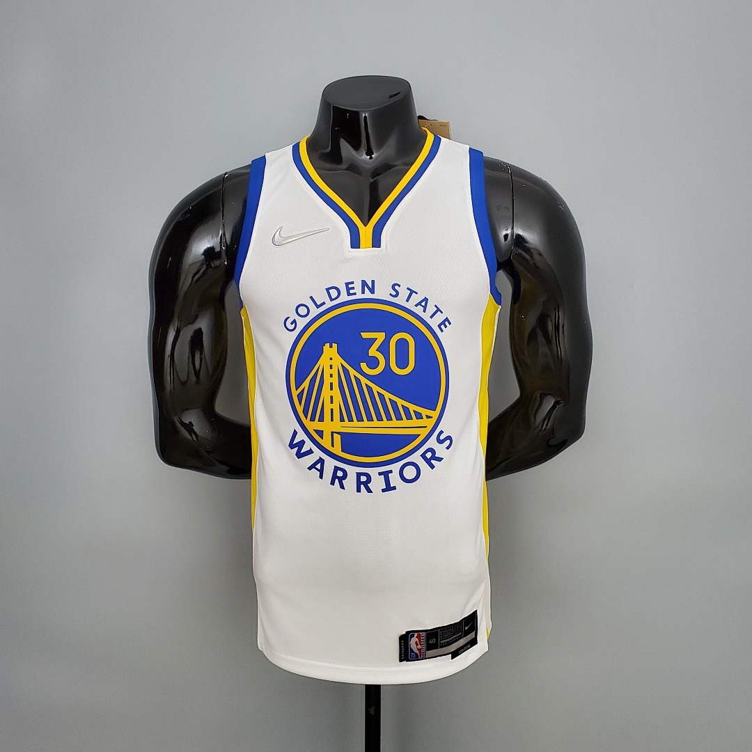 75th Anniversary Curry#2974 Warriors White NBA Jersey S-XXL